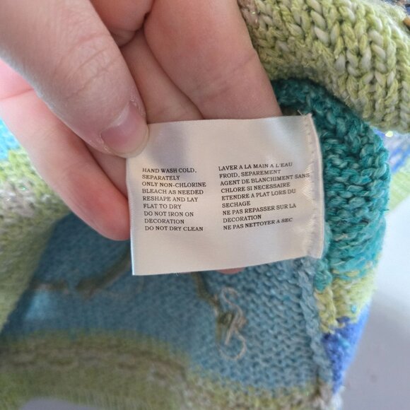 David Brooks Silk Cardigan Sweater Size Medium Cottage Coquette Vintage Art Knit - Picture 8 of 12